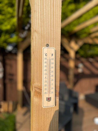 Wall Thermometer for Indoor and Outdoor Use (Pack of 2) Measure Room Garden Greenhouse Office Temperature Measures Fahrenheit and Centigrade Dual Scale °C/°F