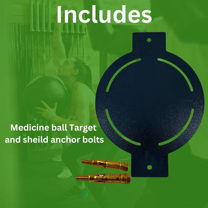 HowseHold Wall Ball Target for Medicine Balls Steel Wall Mounted – 3mm Powder Coated Metal Target with Anchor Bolts – Gym Training Target for Strength, Endurance & Fitness