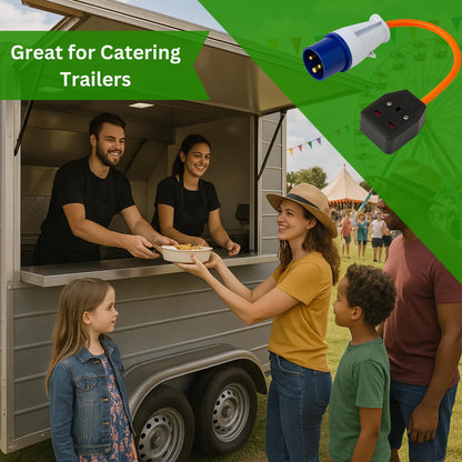 16amp to 13amp Adapter 3 Pin to UK Socket Converter 110v To 240v Converter Hook Up Camping, Generators & Caravan Mains Hookup 250V 16A Electric 16amp Plug Sockets