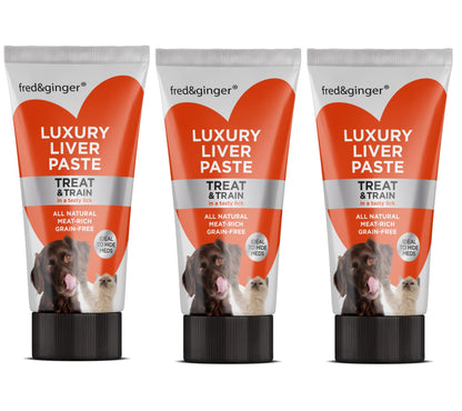 Live Paste for Dogs and Cats 75g [Pack of 3] Grain Free, Hypoallergenic Luxury Liver Pate Ideal Training Aid, Medication Administering