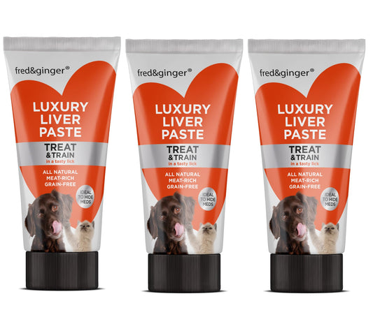 Live Paste for Dogs and Cats 75g [Pack of 3] Grain Free, Hypoallergenic Luxury Liver Pate Ideal Training Aid, Medication Administering