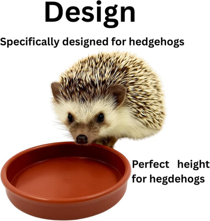 Hedgehog Bowl for Food and Water (Pack of 3) Hedge Hog Feeding Bowls Outdoor Wildlife Garden Dishes 13cm Wide, Low-Profile 2cm Deep Design