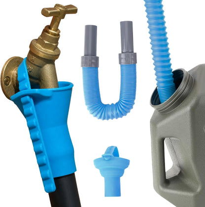 HowseHold Collapsible Fresh Water Hose (1 Meter) Extendable Tap Connector Hose for Filling Water Containers/Aquaroll Perfect for Caravan Motorhomes and Camping