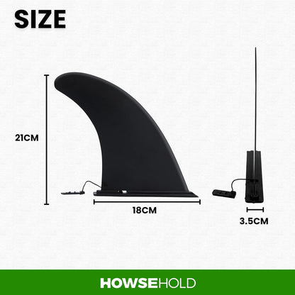 Replacement Fin (2 Pack) 9 inch for iSUP Inflatable Paddleboards, Kayaks and Canoes Plastic Fin Universal Fit