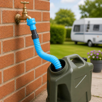 HowseHold Collapsible Fresh Water Hose (1 Meter) Extendable Tap Connector Hose for Filling Water Containers/Aquaroll Perfect for Caravan Motorhomes and Camping