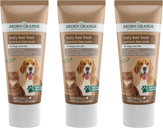 Arden Grange Premium Liver Paste Treat for Adult Dogs and cats (3 x 75g)