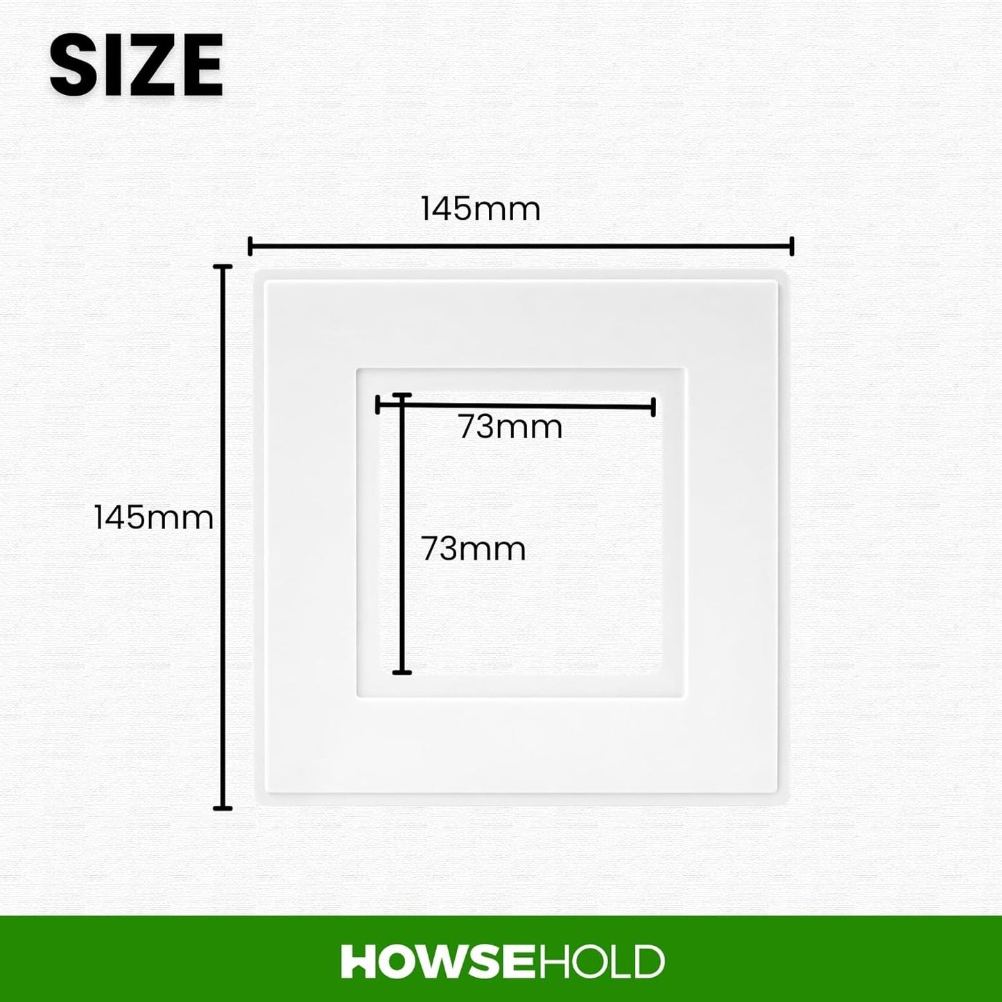 Light Switch Surround Cover Plate, White Finger Plates for Single Switches and 1-Gang Sockets, Pack of 4