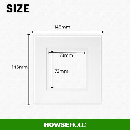 Light Switch Surround Cover Plate, White Finger Plates for Single Switches and 1-Gang Sockets, Pack of 4