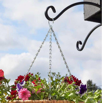 HowseHold Hanging Basket Chains 3 Point (Pack of 4) 14" Inch 36cm Metal Replacement Chain For Hanging Basket Bird Feeder Flower pots and Ornaments