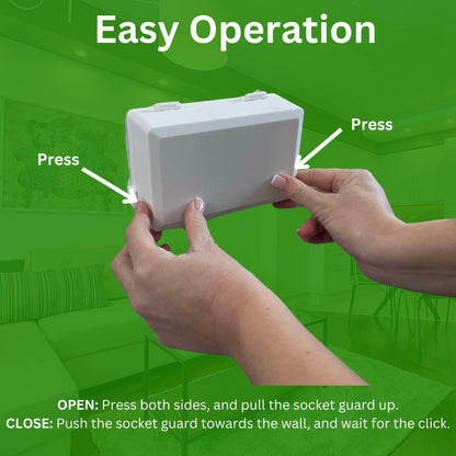 Socket Protector Cover (4 Pack) Double Gang Socket Cover Prevents Tampering Accidents for Home, School, Nurseries UK 3 Pin Plug Cover