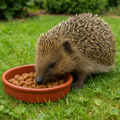 Hedgehog Bowl for Food and Water (Pack of 3) Hedge Hog Feeding Bowls Outdoor Wildlife Garden Dishes 13cm Wide, Low-Profile 2cm Deep Design