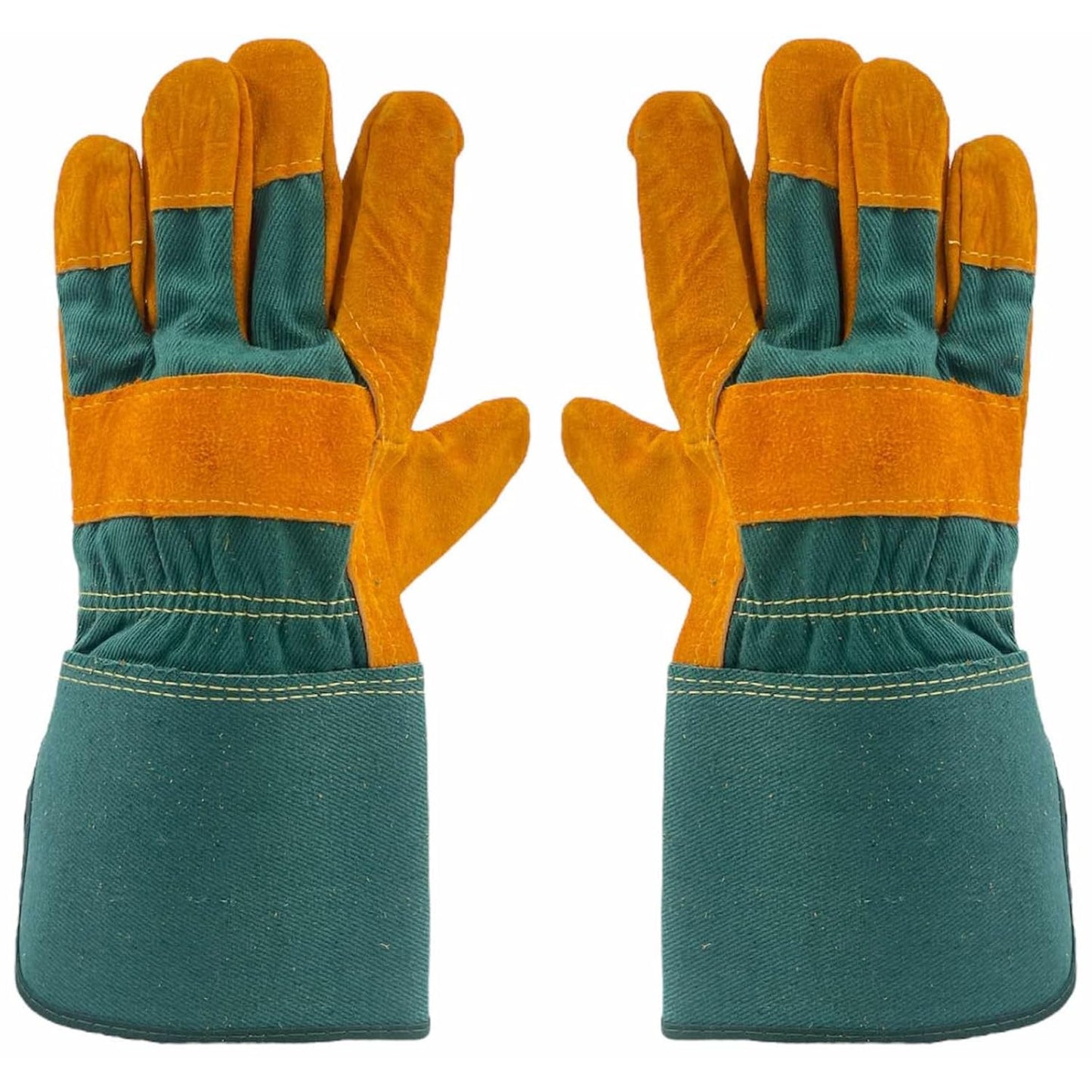 HowseHold Heavy Duty Leather Gardening Gloves Warm, Thorn Proof, Durable Work Gloves for Men & Women Ideal for Pruning, Landscaping, Farming, and Outdoor Jobs One Size Fits All