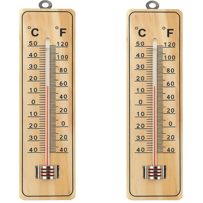 Wall Thermometer for Indoor and Outdoor Use (Pack of 2) Measure Room Garden Greenhouse Office Temperature Measures Fahrenheit and Centigrade Dual Scale °C/°F