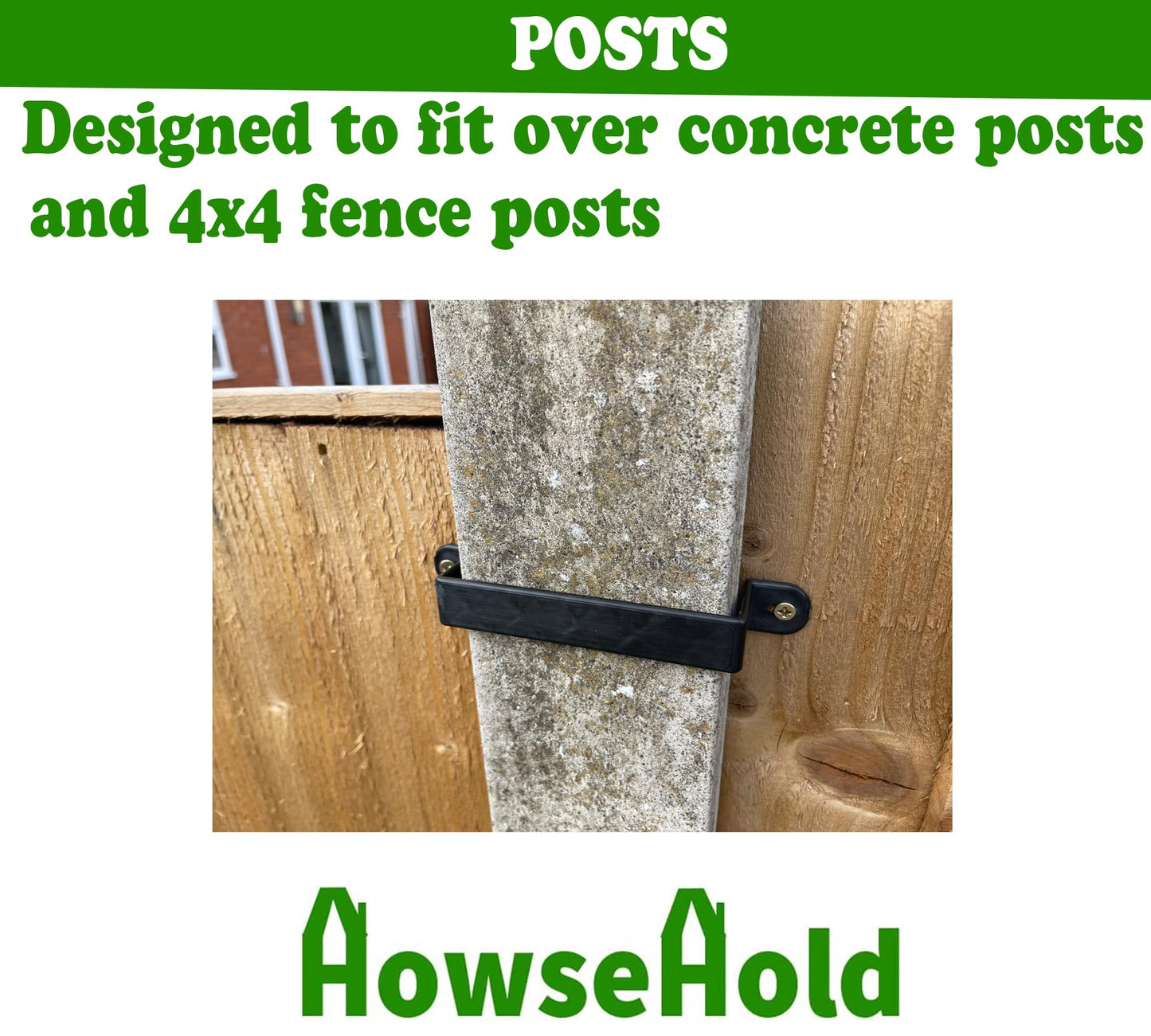 Fence Panel Security Brackets [10 Pack] for Concrete Fence Posts or Wooden 4x4 Posts Prevents Panel Theft and Fence Panels Rattling & Banging in The Wind (10)