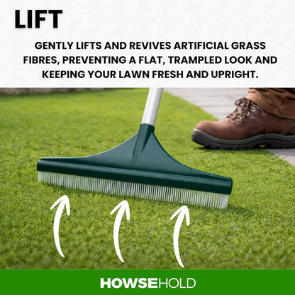 Artificial Grass Rake Brush Suitable for Artificial Lawns and Astro Turf - Revives Grass and Easy Leaf Collection