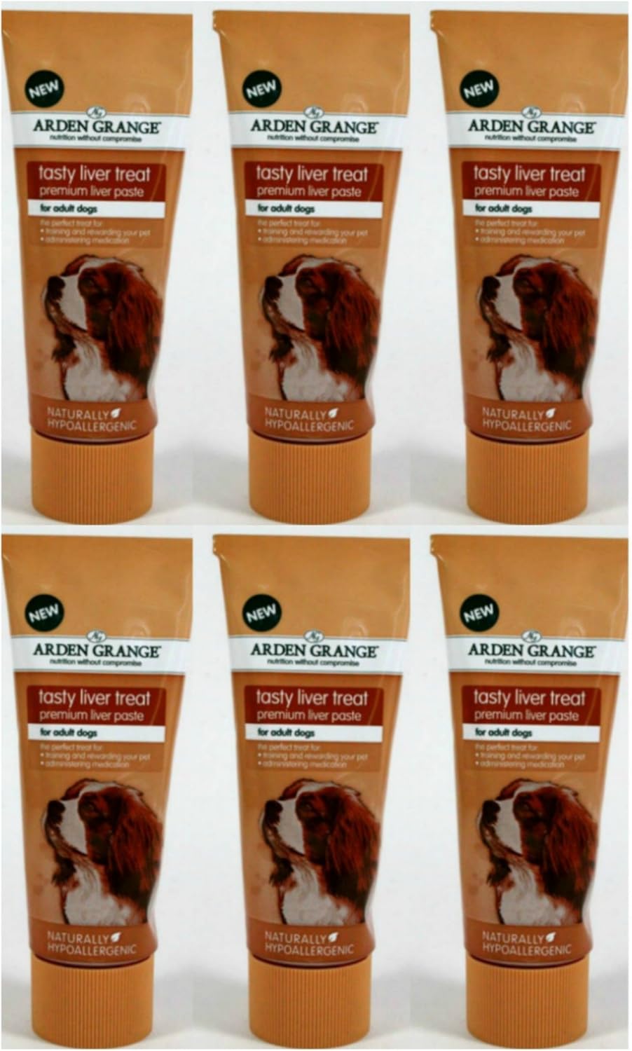 6 x 75g Arden Grange Liver Paste Dog Treat