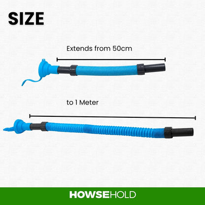 HowseHold Collapsible Fresh Water Hose (1 Meter) Extendable Tap Connector Hose for Filling Water Containers/Aquaroll Perfect for Caravan Motorhomes and Camping