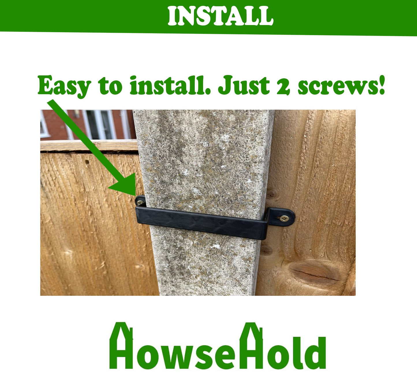 Fence Panel Security Brackets [10 Pack] for Concrete Fence Posts or Wooden 4x4 Posts Prevents Panel Theft and Fence Panels Rattling & Banging in The Wind (10)