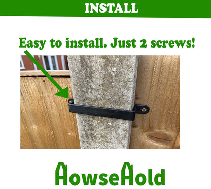 Fence Panel Security Brackets [20 Pack] for Concrete Fence Posts or Wooden 4x4 Posts Prevents Panel Theft and Fence Panels Rattling & Banging in The Wind (20)