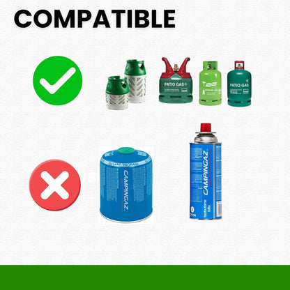 Patio Gas & BBQ Regulator 27mm Clip On Low Pressure BBQ Gas Regulator for Propane Cylinders Quick Release LPG Regulator for Barbecues