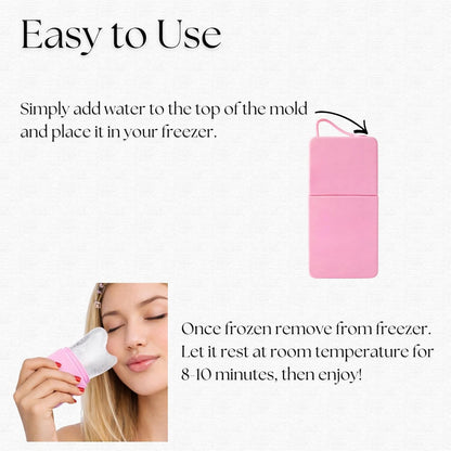 Ice Roller and Gua Sha Tool 2 in 1 Face Sculpting Ice Mould for Jawline Definition, Skin Tightening, Puffiness Reduction and Facial Massage