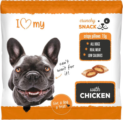 Dog Training Treats (12 x 30g Packs) Individually Packed Tasty Mini Dog Biscuits Chicken, Beef and Peanut Butter Flavoured Real Meat Treats
