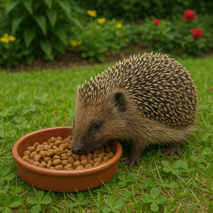 Hedgehog Bowl for Food and Water (Pack of 3) Hedge Hog Feeding Bowls Outdoor Wildlife Garden Dishes 13cm Wide, Low-Profile 2cm Deep Design
