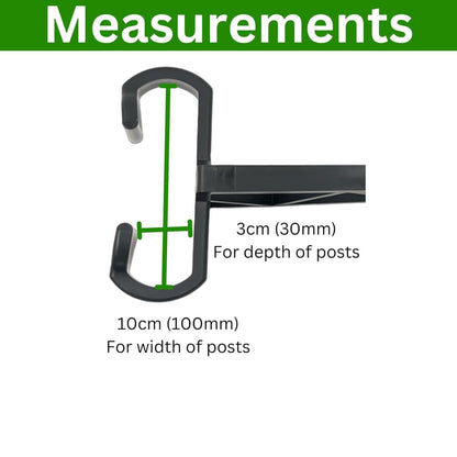 Hanging Basket Brackets for Concrete Fence Posts – No Drill Fence Post Hooks for Baskets, Bird Feeders & Lanterns