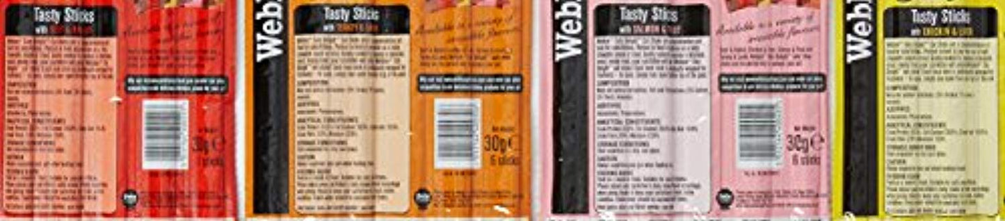 Webbox Cats Delight Tasty Sticks Chews Treats Variety Pack 12 x 6 (72 Sticks)