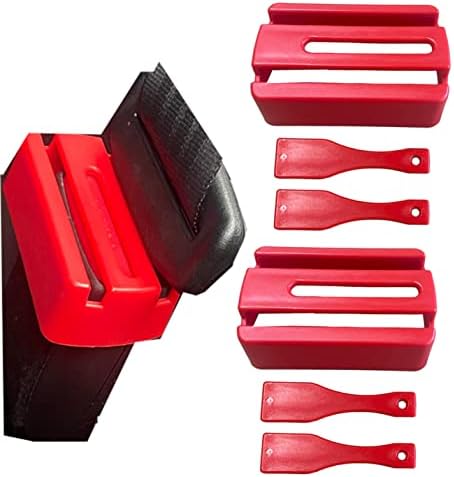 HowseHold Seat Belt Buckle Guard Cover 2 Pack, 4 Release Keys | Universal Fit, Prevents Kids, Disabled Passengers Unbuckling Seat Belts (2x Red Buckle Guards)