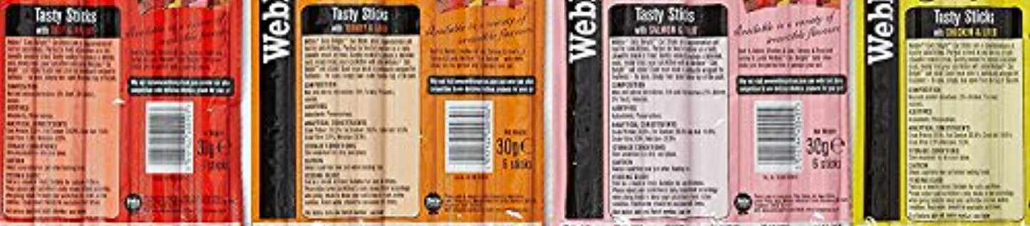 Webbox Cats Delight Tasty Sticks Chews Treats Variety Pack 4 x 6 (24 Sticks)