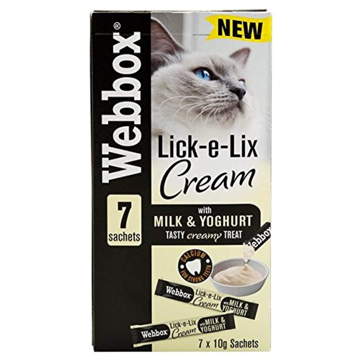 Webbox Cats Delight Lick E Lix Cream with Yoghurt and Milk 7pcs Case of 17