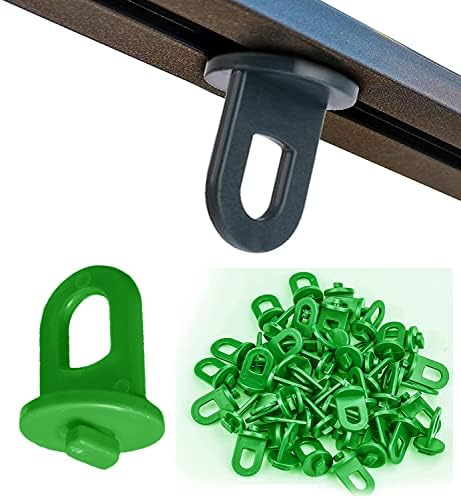 Green House Twist Clips [50 Pack] for Inside Greenhouses for Hanging Anchors from Glazing bar Channels or Insulation Clips (50)